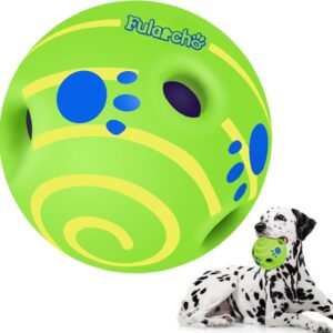 TAUCHGOE Indestructible Dog Toys Giggle Ball for Dogs Interactive Dog toys Indestructible Dog Balls Toy Balls for Dogs for Relieve Anxiety and Boredom