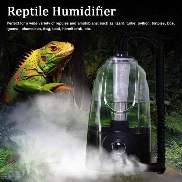 Coospider Reptile Fogger Terrariums Humidifier Fog Machine Mister 3L Large Tank 380L/hr High Volume Fog Ideal for Paludarium/Vivarium/Reptiles/Amphibians/Herps