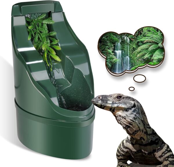 NEPTONION Reptile Chameleon Cantina Drinking Fountain water dripper comes with Feeding Tongs and Frosted Tweezer for Amphibians Insects Lizard Turtle Snake Spider Frog Gecko