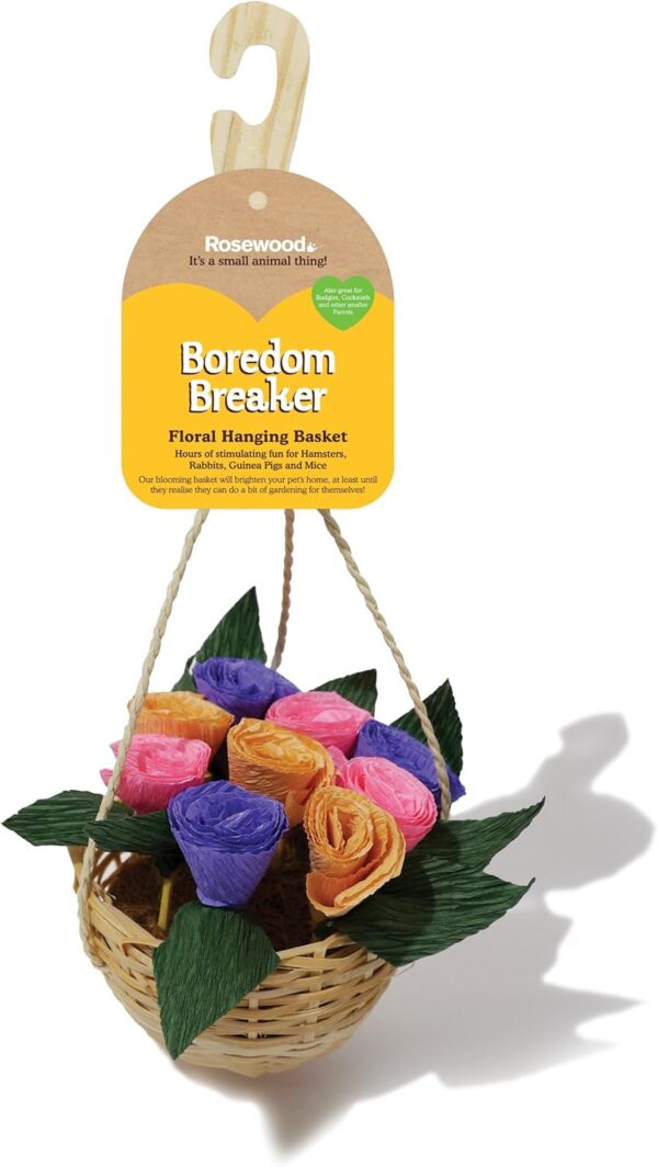 Rosewood Boredom Breaker Floral Hanging Basket, Toy for Small Animals