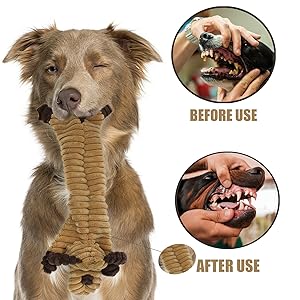 No Stuffing Squeaky Plush Dog Toy