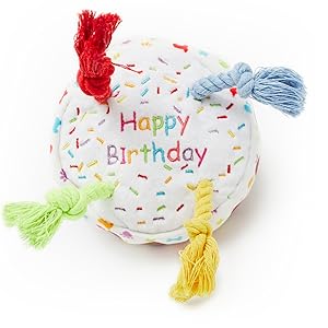 Dog Birthday Cake Plush Toy