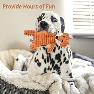 5-pack plush dog toy