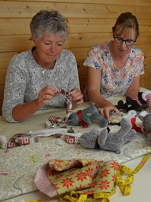 Christmas squeaky dog toys being designed