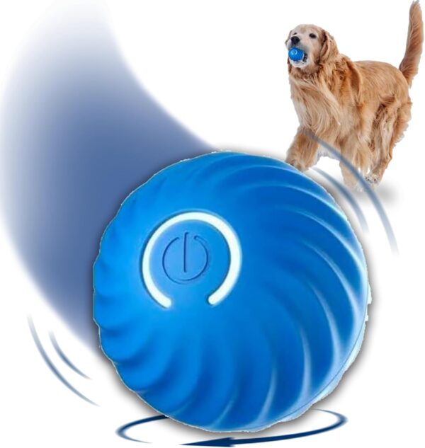 FOUR ANGELS Interactive Dog Toys Dog Balls, 67MM Moving Dog Ball for Puppy/Small/Medium Dogs, Durable Motion Activated Automatic Rolling Ball Toys, USB Rechargeable (Blue, Large)