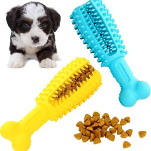 Youngever 2 Pack Dog Treat Toys for Pet Teeth Cleaning, Chewing, Fetching, Treat Food Dispensing Toys (Small 12CM)