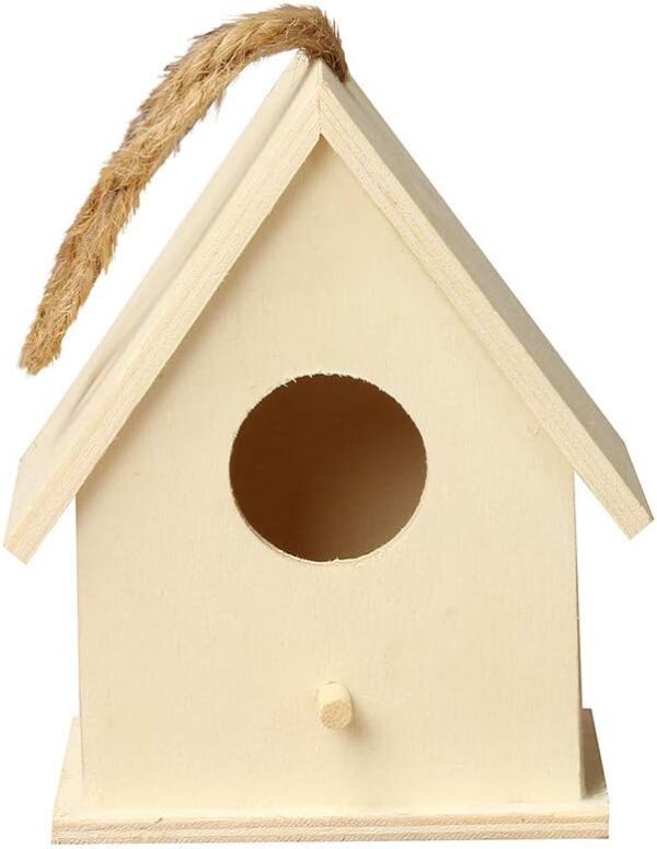 Bird Feeders for Small Birds House Box Box House Box Bird Bird House Wooden Bird Dox Bird Patio & Garden Squirrel Corn Food (Brown, One Size)