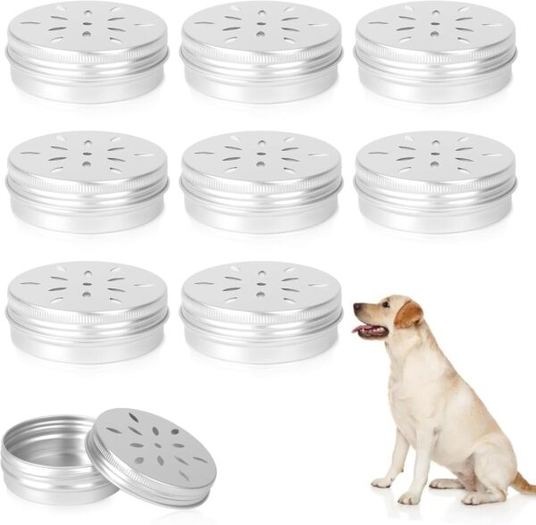 CKOYVZ 9 Packs Dog Scent Work Tins, Scent Training Tools, Agility Training Equipment for Dogs, Aluminum Scent Tins, Dog Nose Work Container Tins for Dog Nose Training