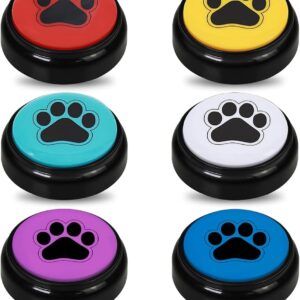 ChunHee Dog Speech Training Buttons Talking Sound Buttons-Recordable Buttons for Dogs-30 Seconds Record Button, Pack of 6 (Battery Included)