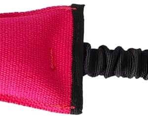 Dingo Bite Tug Agility Bungee Dog Toy Pink with Black Handle 15595