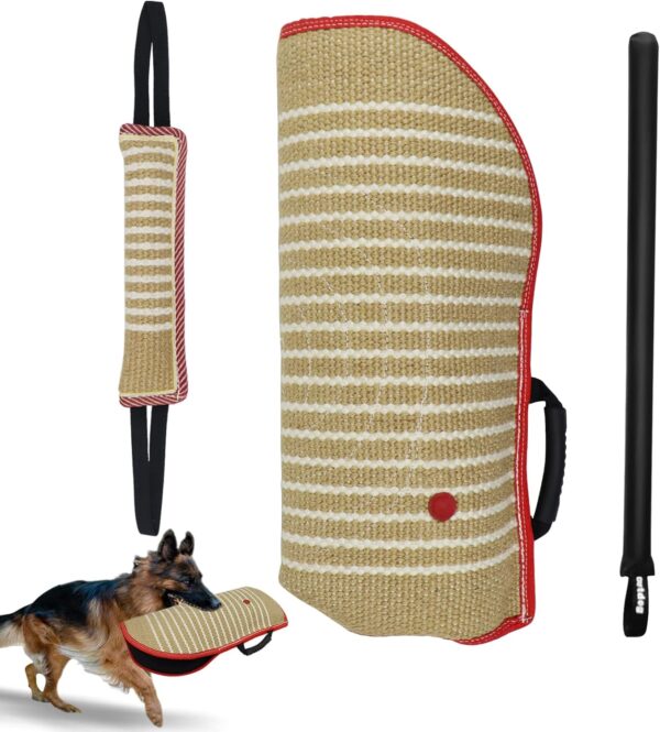 Dog Training Set Dog Bite Sleeve with Training Stick, Professional Training Equipment for Dogs Training, Puppy Biting, K9, Fetch, Interactive