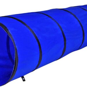 Dog Tunnel, Dog Play Tunnel, Dog Cave, Dog Agility Tunnel in various sizes, blue ((S) 200 x 40 cm)