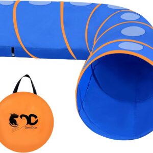 GeerDuo Dog Agility Tunnel with Breathable mesh, Dog Agility Equipment, Dog Agility Training with Carry Bag (Tunnel)