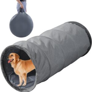 HOMBYS Extra Large Dog Tunnel for Large Dogs,Flannel Dog Agility Tunnel,Huge Cat Tubes and Tunnel,Play Tunnel for Kids, Collapsible Crawling Tunnel,Outdoor Activities