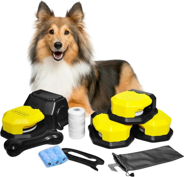 Interactive Dog Toys,Dog Agility Training Equipment for Large & Medium & Small Dogs,Outdoor Games,Gifts & Stuff for Dogs Lure Course,30 Minutes Run Time Remote Control Portable Pet Chase Toys for Dog