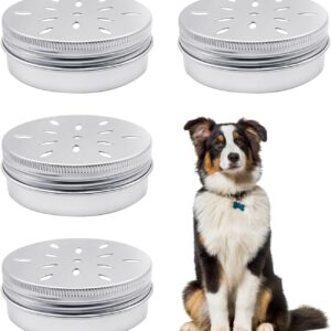 JTMKYO 4 Dog Scent Tins, Puppy Scent Training Box, Aluminum Scent Tins, Scent Training Tools, Agility Training Equipment For Puppy Scent Training.