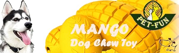 Pet-Fun Dog Puzzle Treat Chew Toy Mango