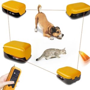 QYOEGSQ Interactive Dog Toys,Puppy Agility Equipment Sets for Dog,Play Running Fence,Pet Chase Toys, Outdoor Dog/Puppy Agility Training,30 Minutes Run Time,for Outdoor Games and Interactive Exercises