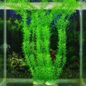 PANYTOW Plastic Aquarium Artificial Plant, Green, 12-inch, Style-12, Plant