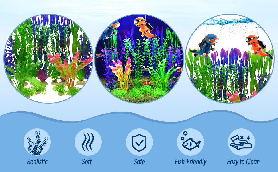 Aquarium Artificial Plants Fish Tank Decorations