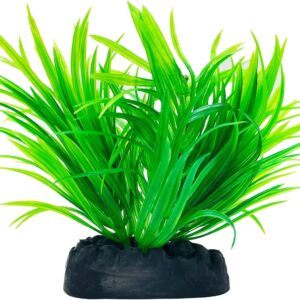 Mascot Pets 10cm Green Plastic Artificial Grass Plant Ferns Bush Reeds for Aquarium Fish Tank Aquatic Greenery Décor Decoration Water Grass Plants