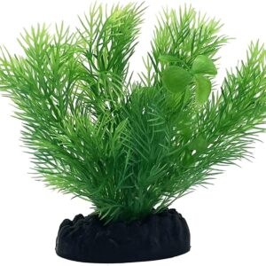 Mascot Pets 10cm Green Plastic Artificial Plant Wild Bush Reeds for Aquarium Fish Tank Aquatic Greenery Décor Decoration Water Grass Plants Hide