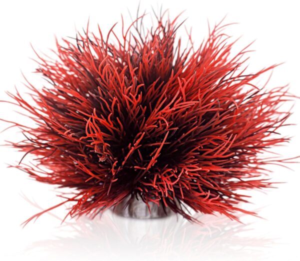 TAOMYPETS Fish Tank Decorations Aquarium Plants Plastic Artificial Décor (Black Red)