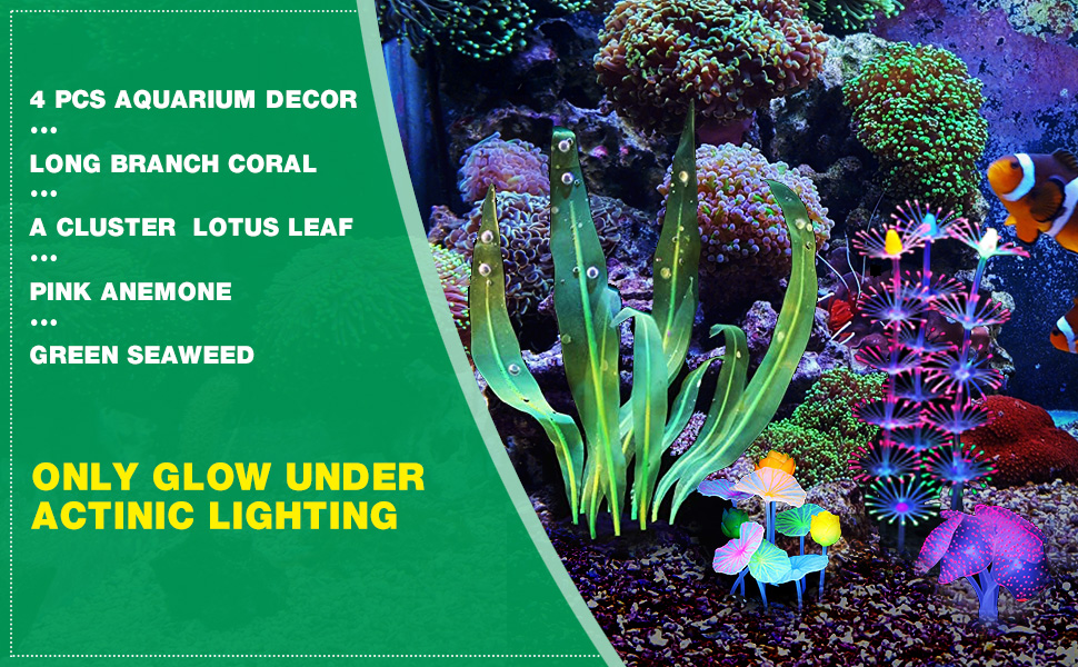 glow in the dark fish tank decorations