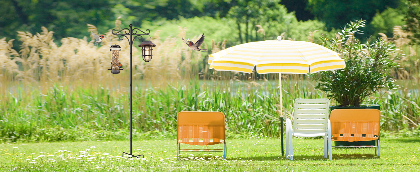 bird feeder stands for the garden