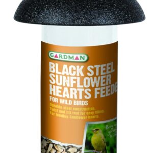 Gardman A01533 Black Steel Sunflower Heart Feeder Bird, Multi-Colour, 3 x 10 x 10 cm