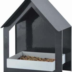 Fallen Fruits FB406 Ltd METAL WALL FEEDER Bird, Black