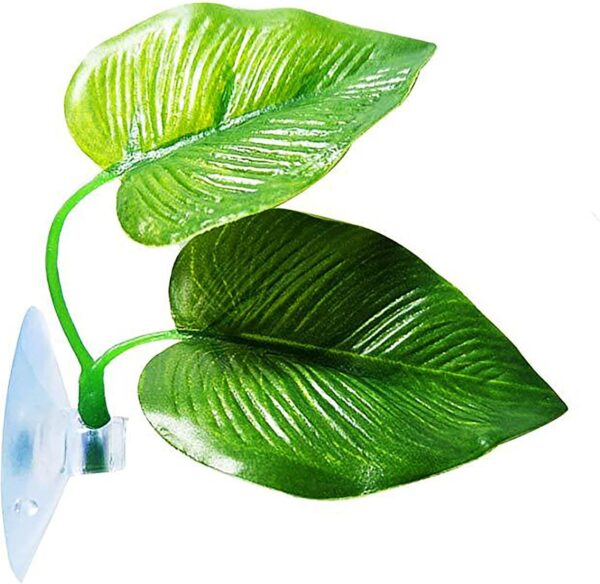 1Pcs Betta Fish Rest Leaf Aquarium Plants Artificial Betta Leaf Pad Hammock for Betta Fish Betta Spawning Leaf Simulation Leaves with Suction Cup Fish Tank Decorations and Accessories