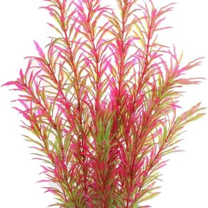 ANZONGYI 1Pcs Pink Fish Tank Plastic Plants Artificial Plastic Fish Tank Plants Fake Aquarium Aquatic Plant Simulation Pink Landscape Aquarium Plant for Fish Tank Plants Decoration