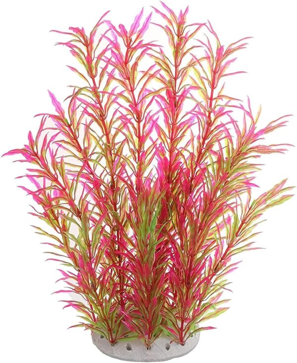 ANZONGYI 1Pcs Pink Fish Tank Plastic Plants Artificial Plastic Fish Tank Plants Fake Aquarium Aquatic Plant Simulation Pink Landscape Aquarium Plant for Fish Tank Plants Decoration