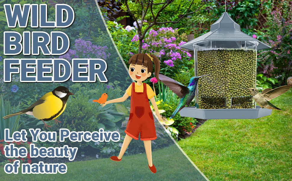 Wild bird feeder hanging bird feeding food garden shed feder twist easy fill bird hanging feeder uk