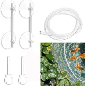 DIYBravo Aquarium Floating Plant Corral, Fish Feeding Ring Can Adjust Height With Water, Aquarium Floating Plant Barrier Suitable For Most Aquariums And Floating Plants (clear)