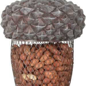 Fallen Fruits Ltd FB389 ACORN BIRD FEEDER, Grey, 31.0 cm*14.0 cm*14.0 cm