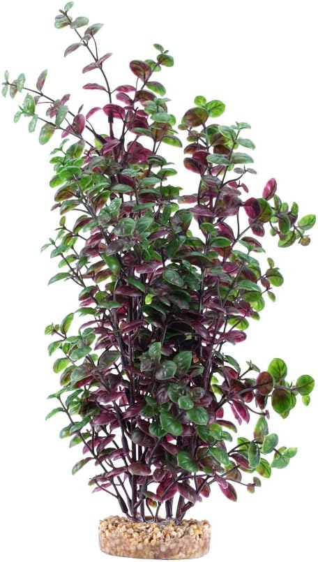 Fluval Aqualife Red Bacopa Plant, Plastic Aquarium Plant Decoration 14 in