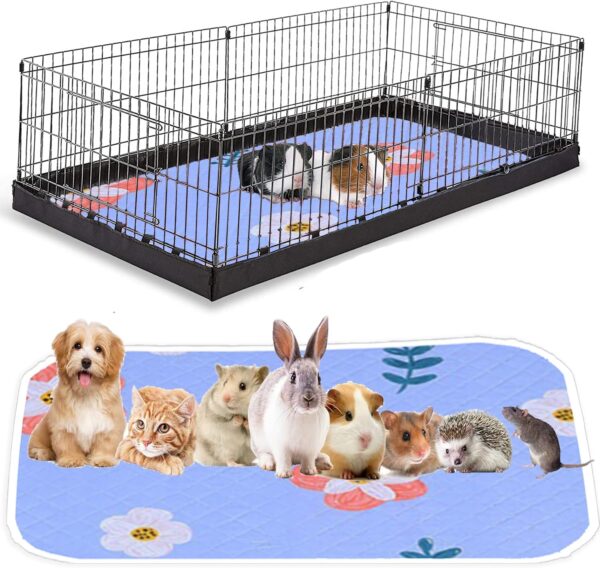 KAKOLOPT Guinea Pig Cage Liners Absorbent Bedding Reusable Washable Pet Mats For Rabbit Hamster Chinchillas Bedding Pet Mat for Small Animals Dog Cat Liners Potty Mat Guinea Pig Accessory 27"x 19"