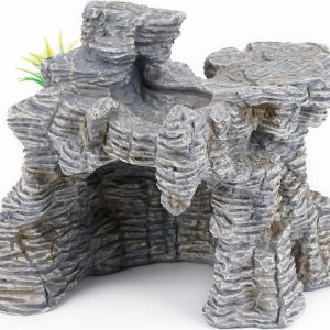 Reptile Cave Hideout Habitat, Great for Bearded Dragons, Leopard Geckos, Lizards, Turtles, Snakes, Frogs, Scorpions, Spiders and Other Reptiles, Amphibians (D - Extra Large)