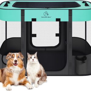 Foldable Pet Playpen,Cat Dog Playpen,Portable Dog Cage soft Portable Exercise Kennel Tent,Puppy Pen Indoors/Outdoors Pet Tent Fence(S(70 * 55 * 45cm))