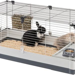 Ferplast Cage for Rabbits Guinea Pigs with Large Living Space, Small Animal House, Small Pet Cage, 120 x 60 x 50 cm