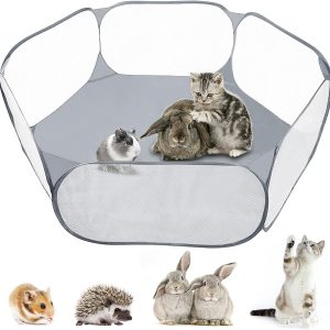 MAIKEHIGH Small Animal Pet Playpen, Pop Open Cage Tent Exercise Fence for Guinea Pig, Rabbits, Hamster, Chinchillas, Hedgehogs Foldable and Portable