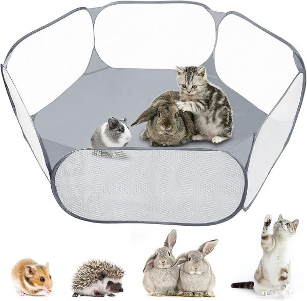 MAIKEHIGH Small Animal Pet Playpen, Pop Open Cage Tent Exercise Fence for Guinea Pig, Rabbits, Hamster, Chinchillas, Hedgehogs Foldable and Portable