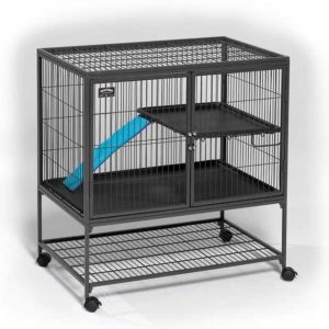 MidWest Homes for Pets Deluxe Ferret Nation Single Unit Small Animal Cage, Assembled Cage is 91.44 L x 60.96 W centimeters Gray Quartz, Model 181