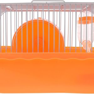 Hamster Travel Cage - Portable Birds Cage Small Pets Cage Portable Hamster Cage Guinea Pig Accessories Mouse Cage Pet Water Bottle Chinchilla Carrier