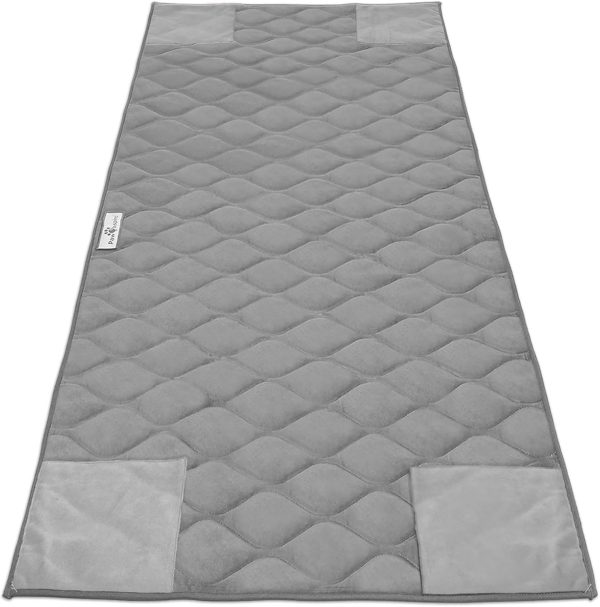 Paw Inspired PopCorner Guinea Pig Cage Liners | Washable Fleece Bedding or Pet Bed Mat for Small Animals | Super Absorbent Pee Pad with Reinforced Corners and Waterproof Bottom (C&C 2x5, Gray)