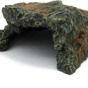 JIH Reptile Rock Hide Cave, Aquarium Habitat Decor Rock Tortoise Hideout for Lizards, Turtles, Reptiles, Amphibians, Fish