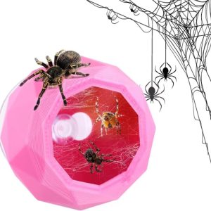 Jumping Spider Hide, Jumping Spider Enclosure,Reptile hideouts Spider Hide Swing with Suction Cup, Tarantula Enclosure pet Spider Hide cave Climbing Toys