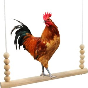 MEISH Chicken Swing Wooden Toys Chicken Hanging Swings Toys Climbing Stand Ladder Safe Wooden Ladder for Hens Bird Parrot